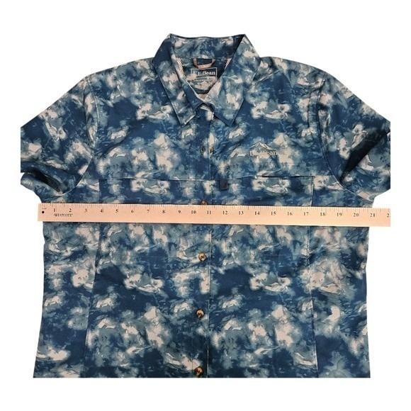 LL BEAN Womens Tropicwear Shirt‎ Short Sleeve UPF 50 Hiking Outdoor Active - Picture 11 of 14
